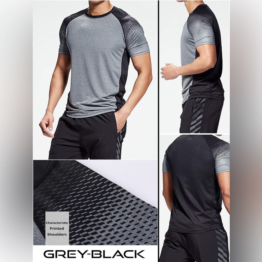 Liberty Pro 2 Pack Men’s Active Quick Dry Crew Neck T Shirts Size XXL - Picture 3 of 5